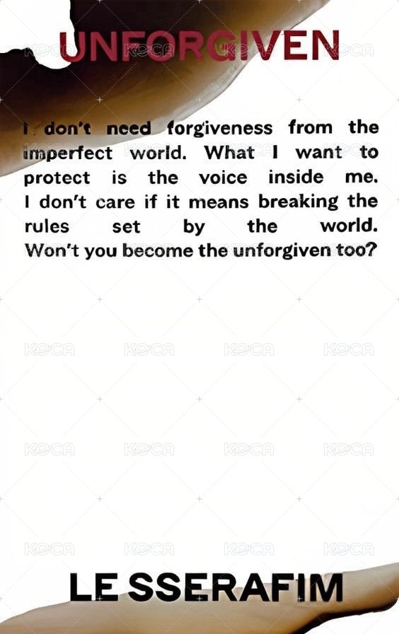 UNFORGIVEN 專輯卡 vol.1 專卡 背面