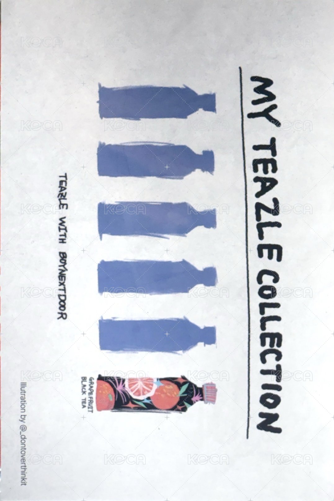 TEAZLE 代言 明信片  背面