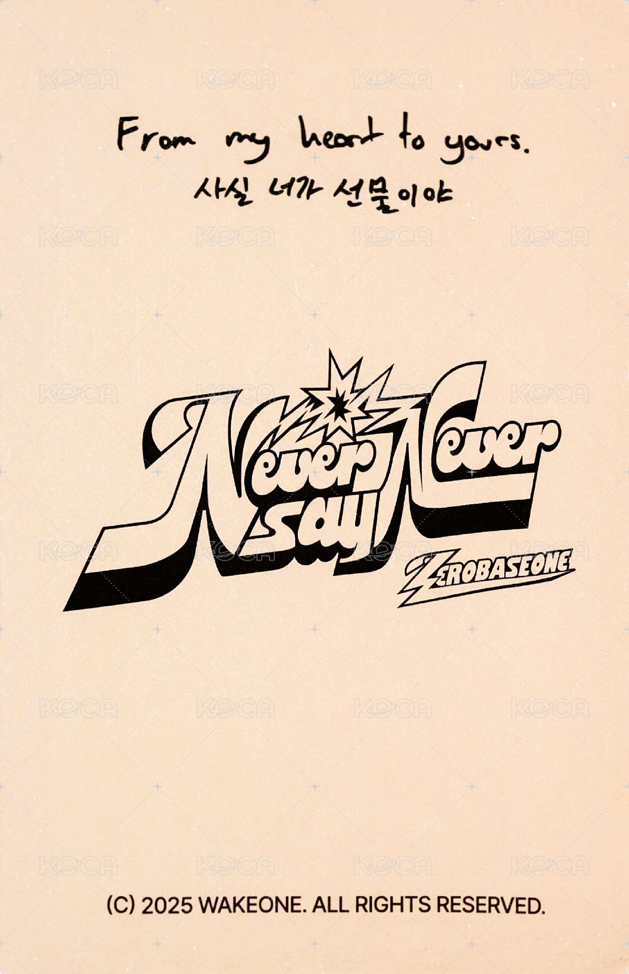 正規一 專輯卡 SCENTS ver. 背面