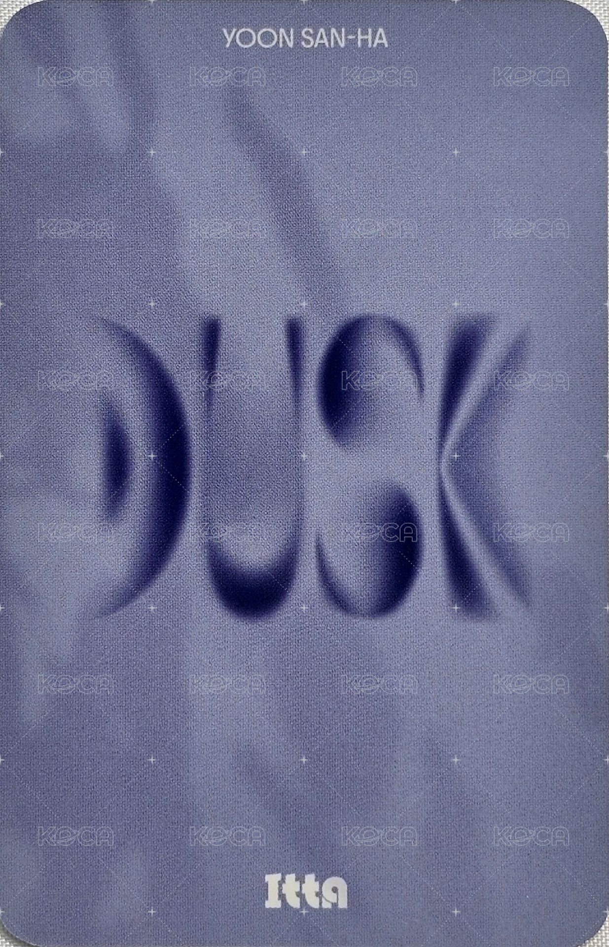 DUSK itta vc 1.0 簽售卡  背面