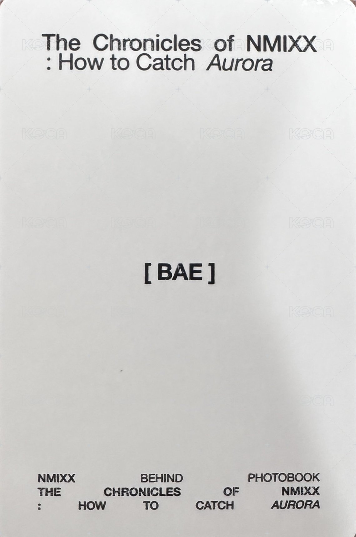 極光寫真 周邊卡 固配 背面