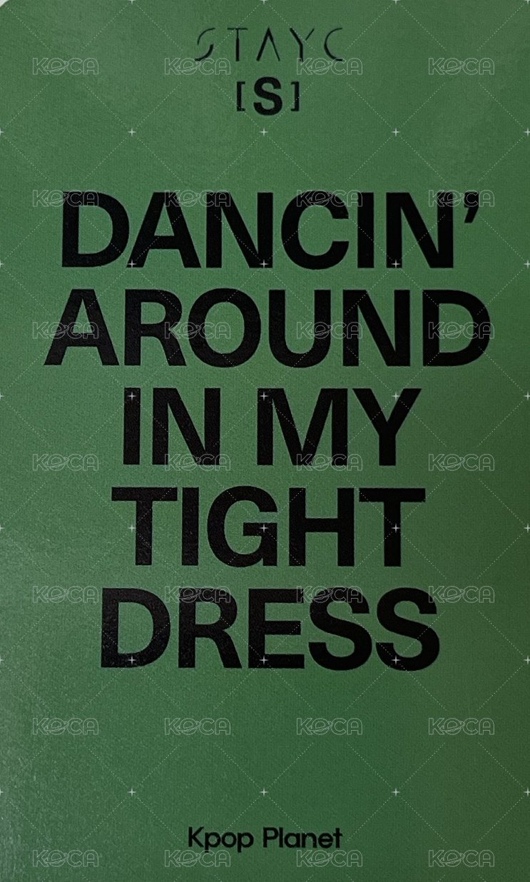 S KPOP PLANET 簽售卡 吸管莎 背面