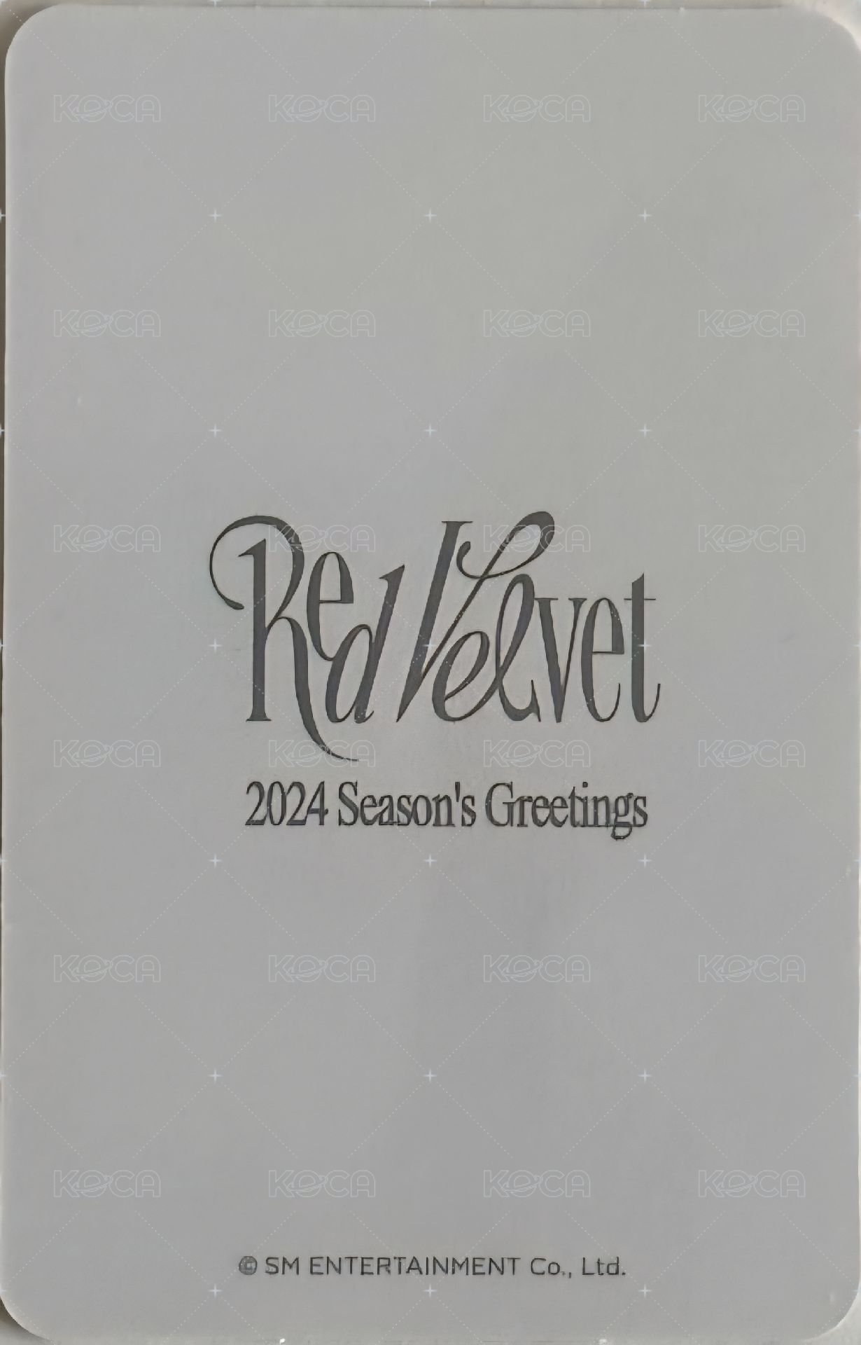 Redvelvet 2024 Season's Greetings 隨機卡 B版隨機Yeri自拍小卡 背面