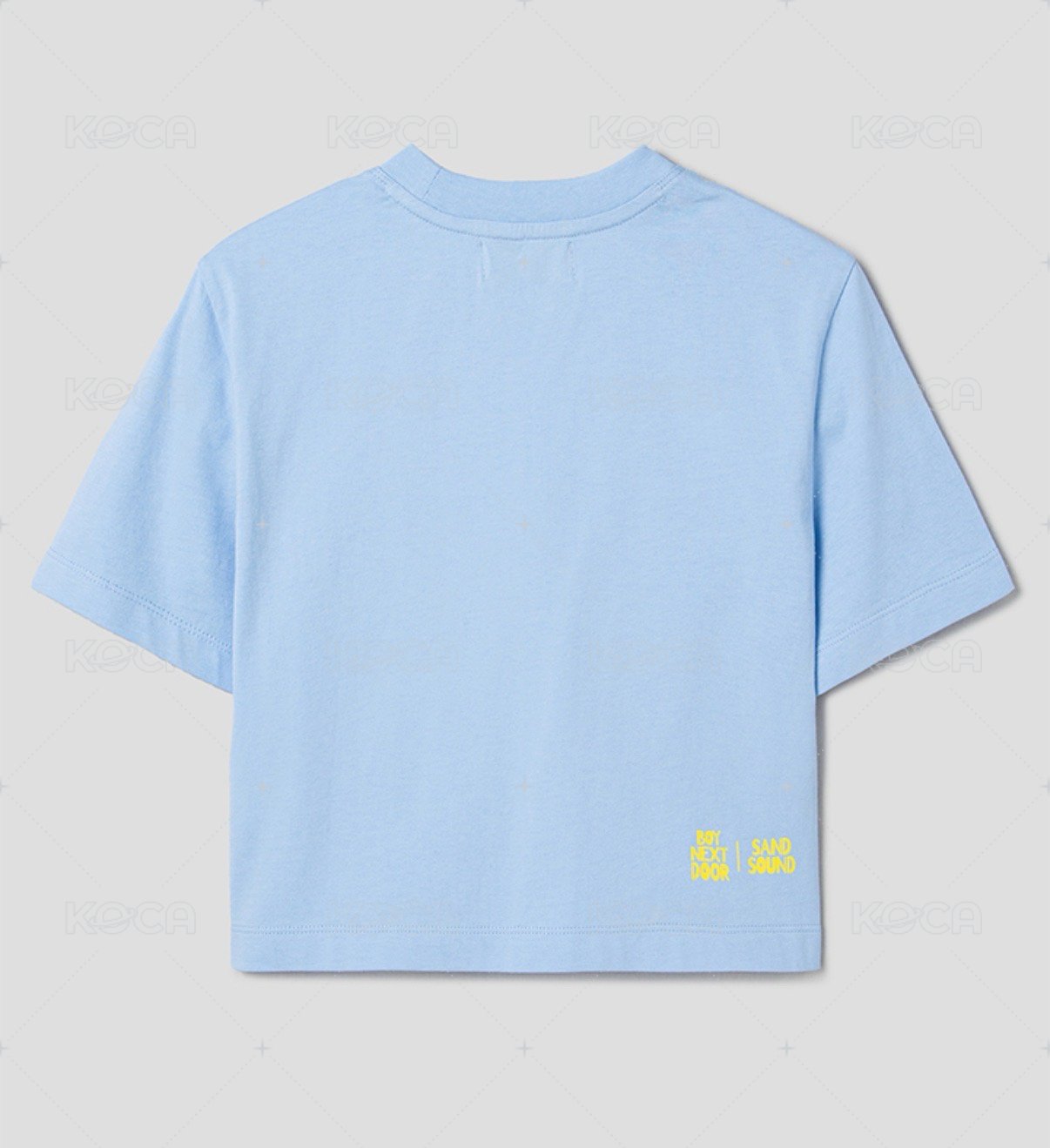 短版短袖 T 恤 淺藍