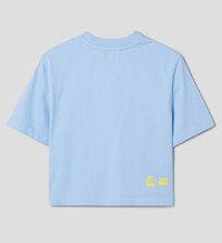 短版短袖 T 恤 淺藍