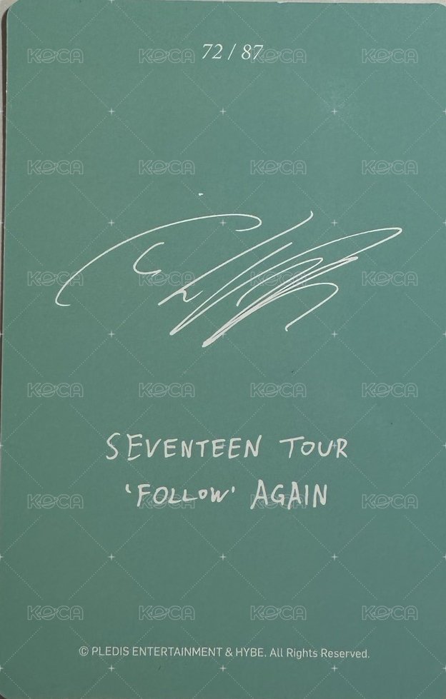 FOLLOW AGAIN 隨機卡 自拍 背面