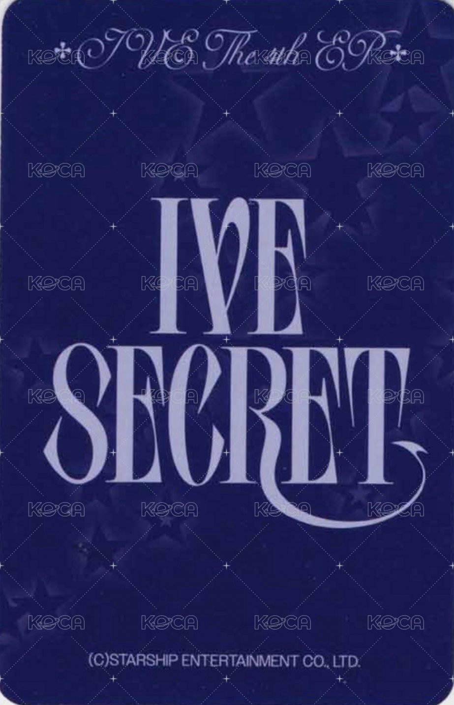 IVE SECRET 船特 6+3 A ver. 特典卡  背面