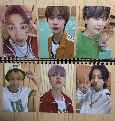 防彈少年團-奶油針織衫卡（整組缺泰亨）