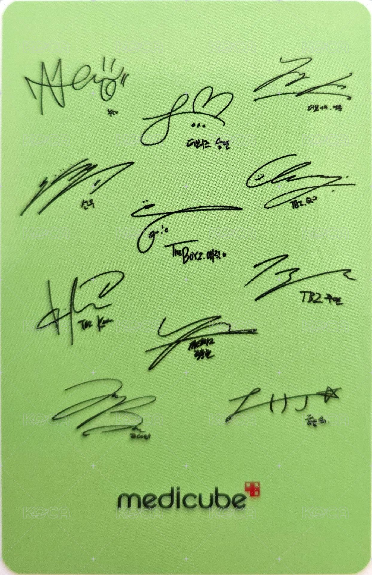 medicube japan 代言卡  背面