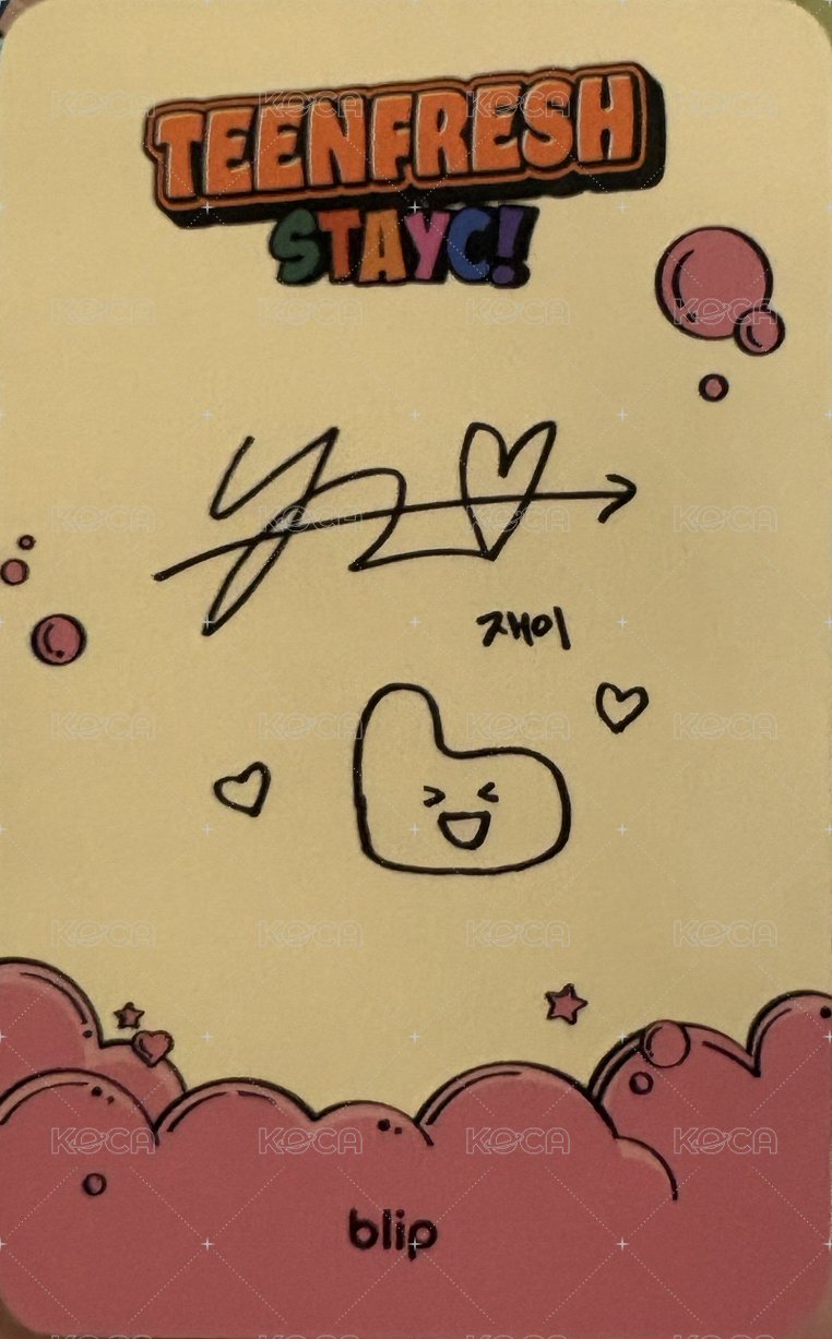 Bubble Blip 線下 簽售卡  背面