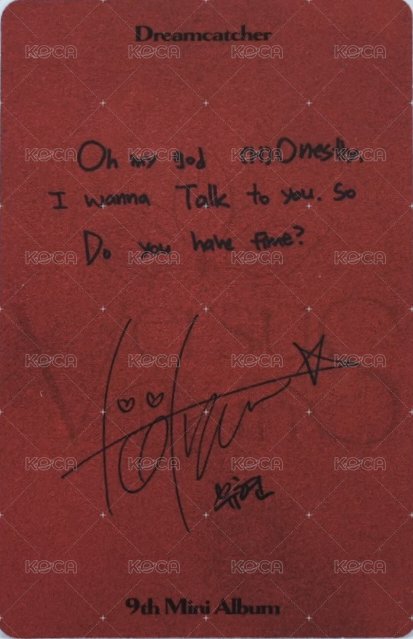 迷你九輯 專輯卡  背面