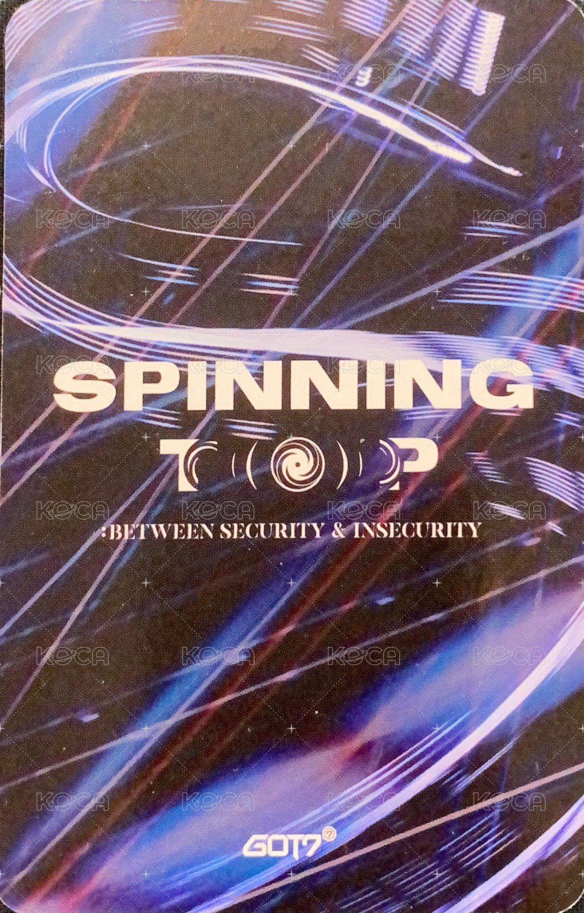 Spinning Top 專輯卡  背面