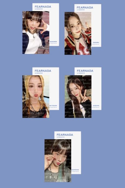 LE SSERAFIM｜采源 櫻花 允真 一葉 恩採｜帽T卡