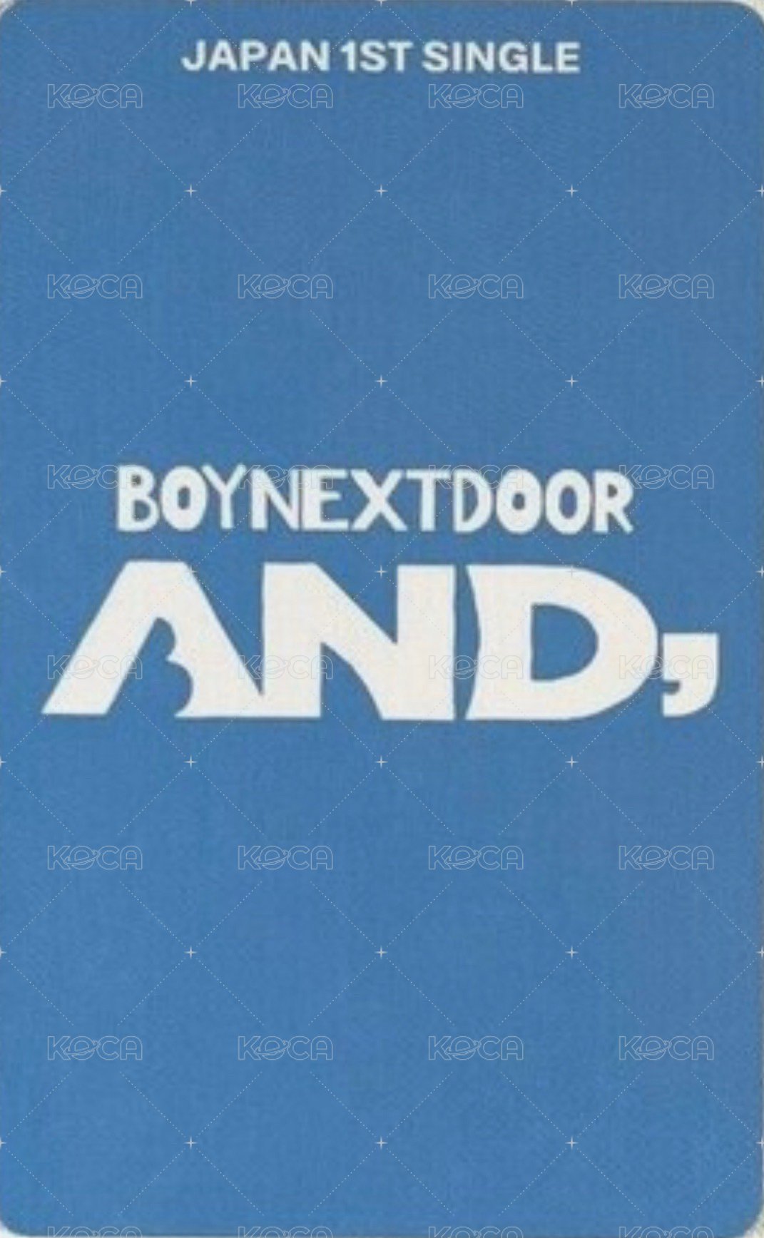 AND, 日咖 特典卡 wvs jp 預售特典 1 背面