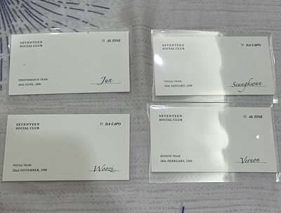 social club傳家寶隨機卡（哲俊圓勳奎碩寛率）+名片（俊勳寛率）