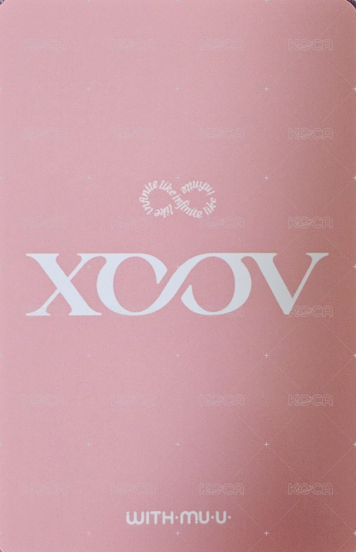 LIKE INFINITE wm 簽售卡 미남 in 하트 背面