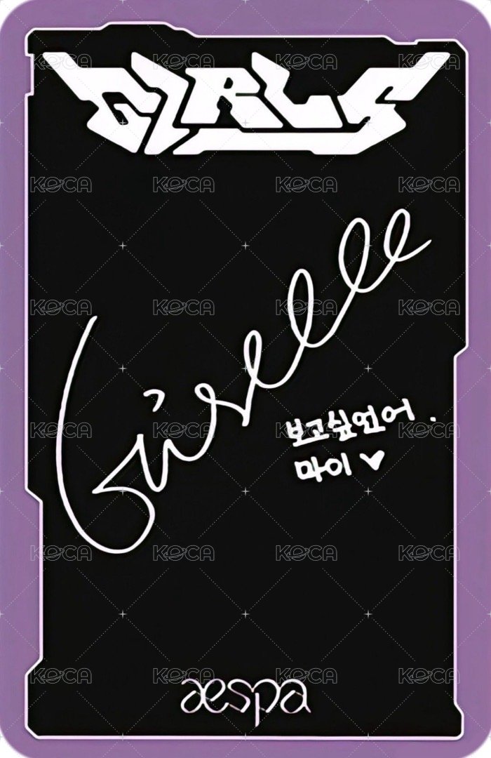 Girls 專輯卡 R版吉 素顏吉 背面