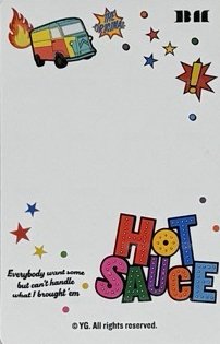 HOT SAUCE yg 卡冊 周邊卡  背面