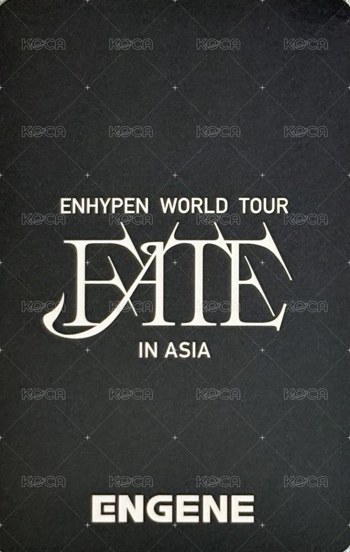 FATE世巡 入場卡 / 場限卡 澳門 ENGENE ZONE 背面