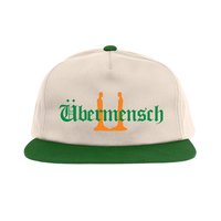 ÜBERMENSCH UNSTRUCTURED SNAPBACK HAT (NATURAL/GREE
