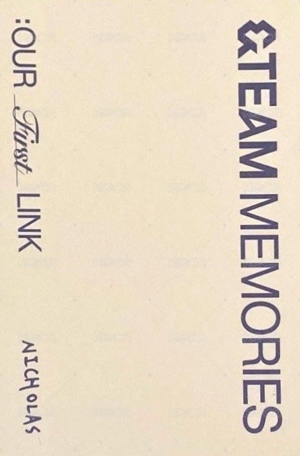 回憶錄 周邊卡  背面