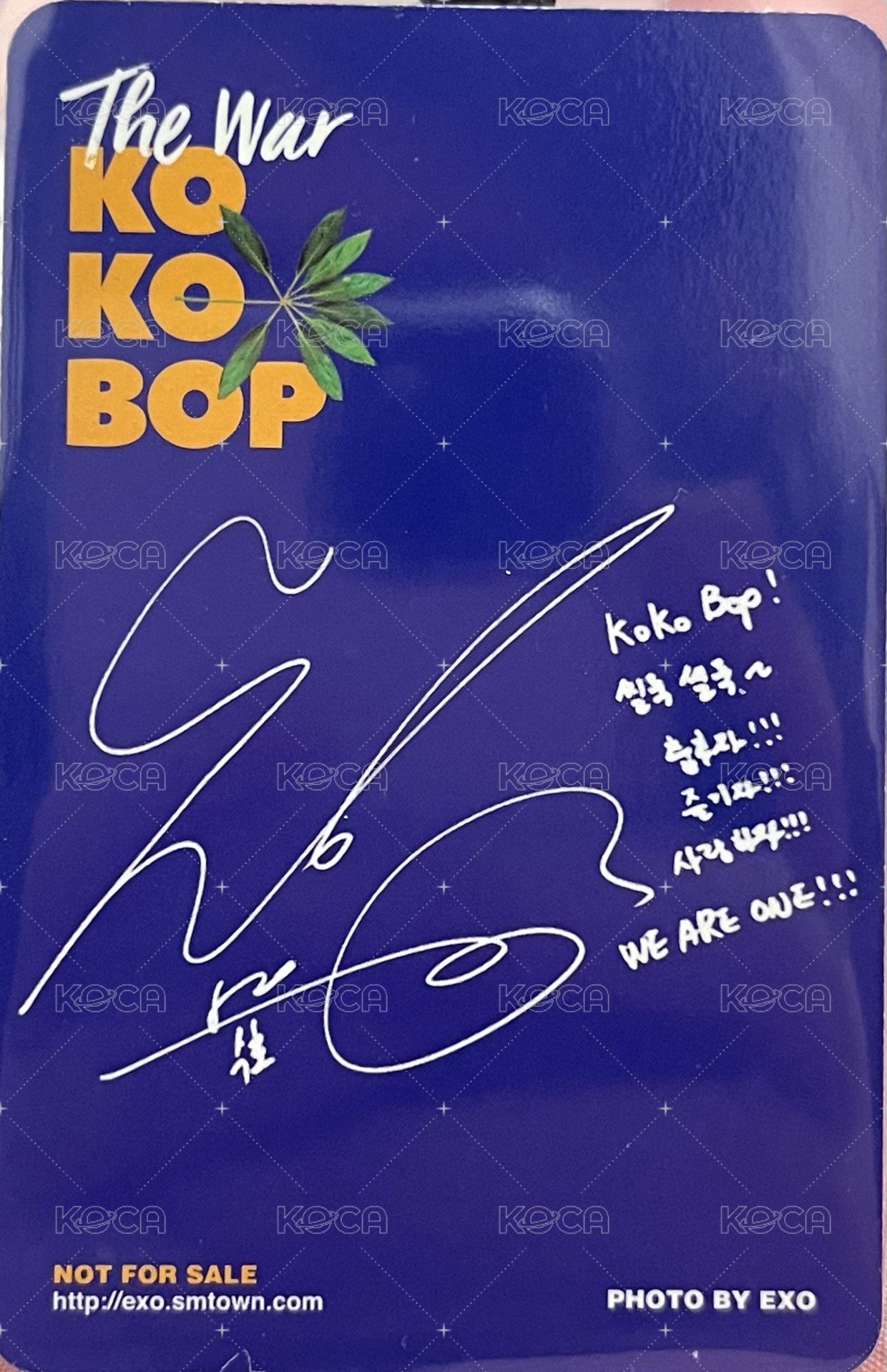 THE WAR 專輯卡  背面