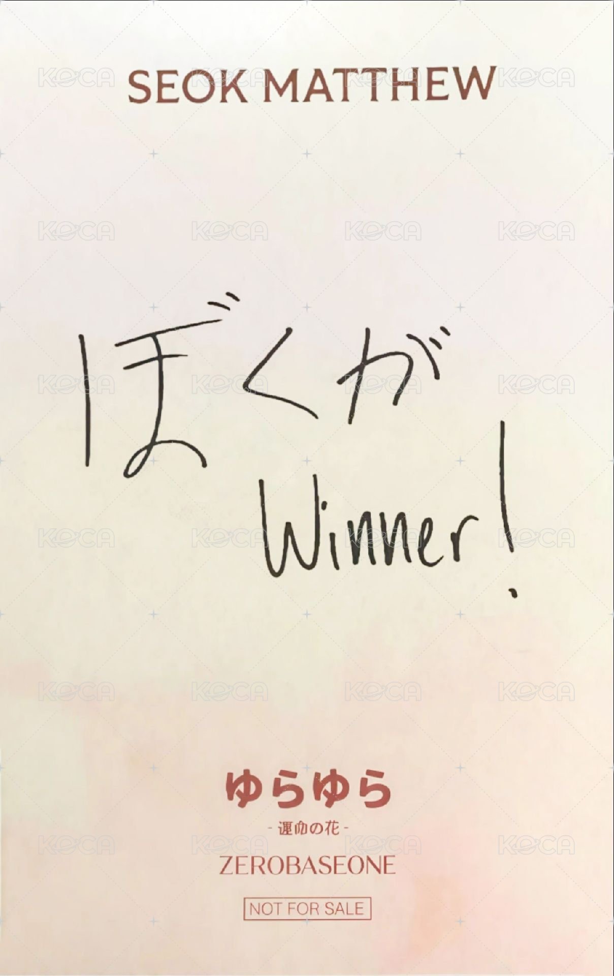 日專yurayura 入場卡 / 場限卡 猜拳 win  背面