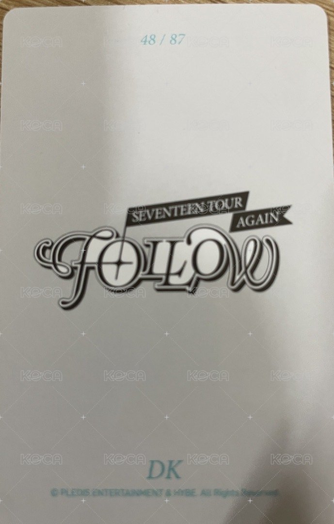 FOLLOW AGAIN 隨機卡 ｜韓通卡包 背面