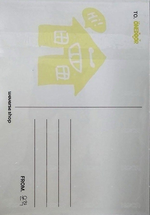 BY FANS wvs 特典卡 明信片 背面