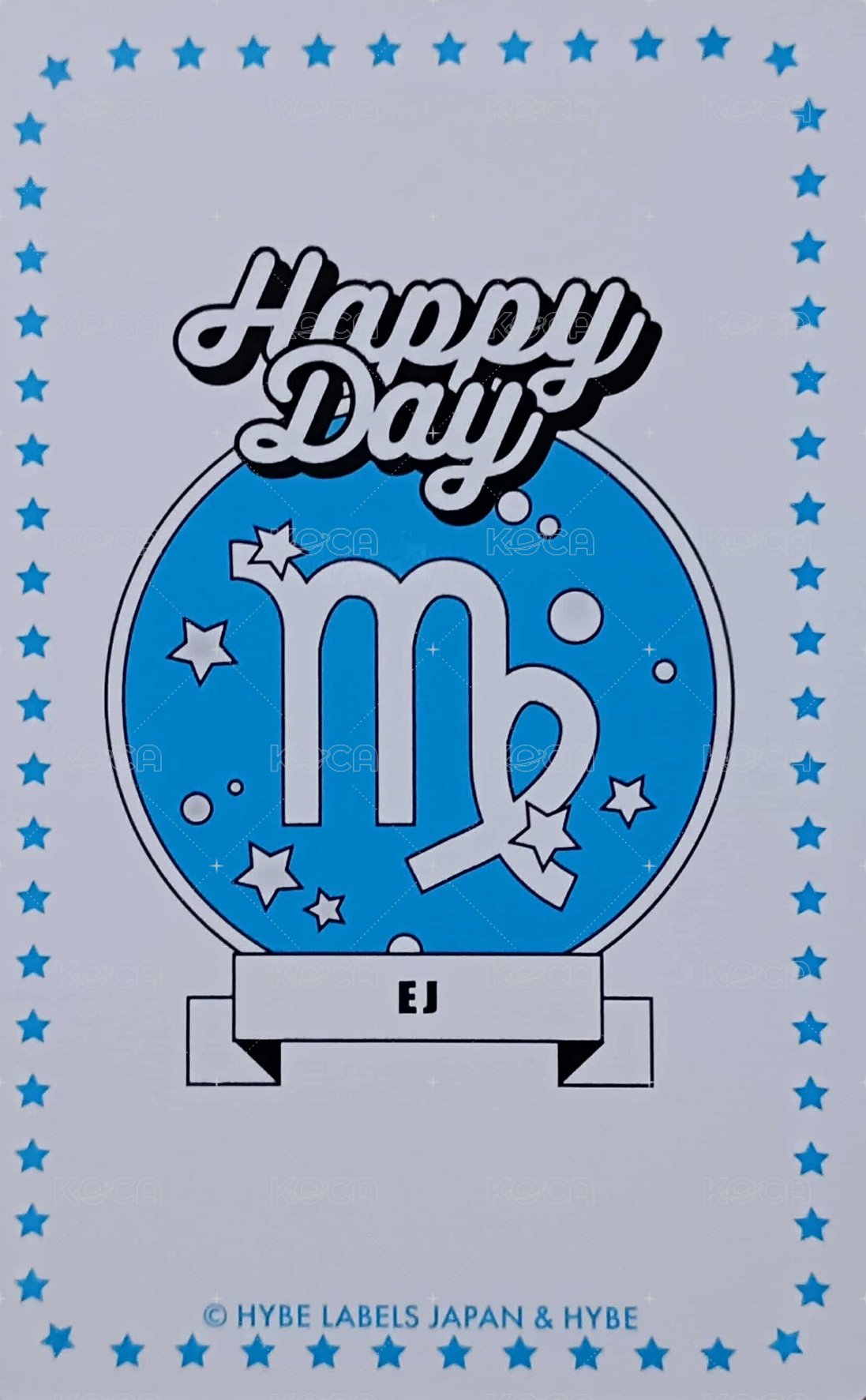 Happy Day  2023~2024 周邊卡 BIRTHDAY KIT卡 背面