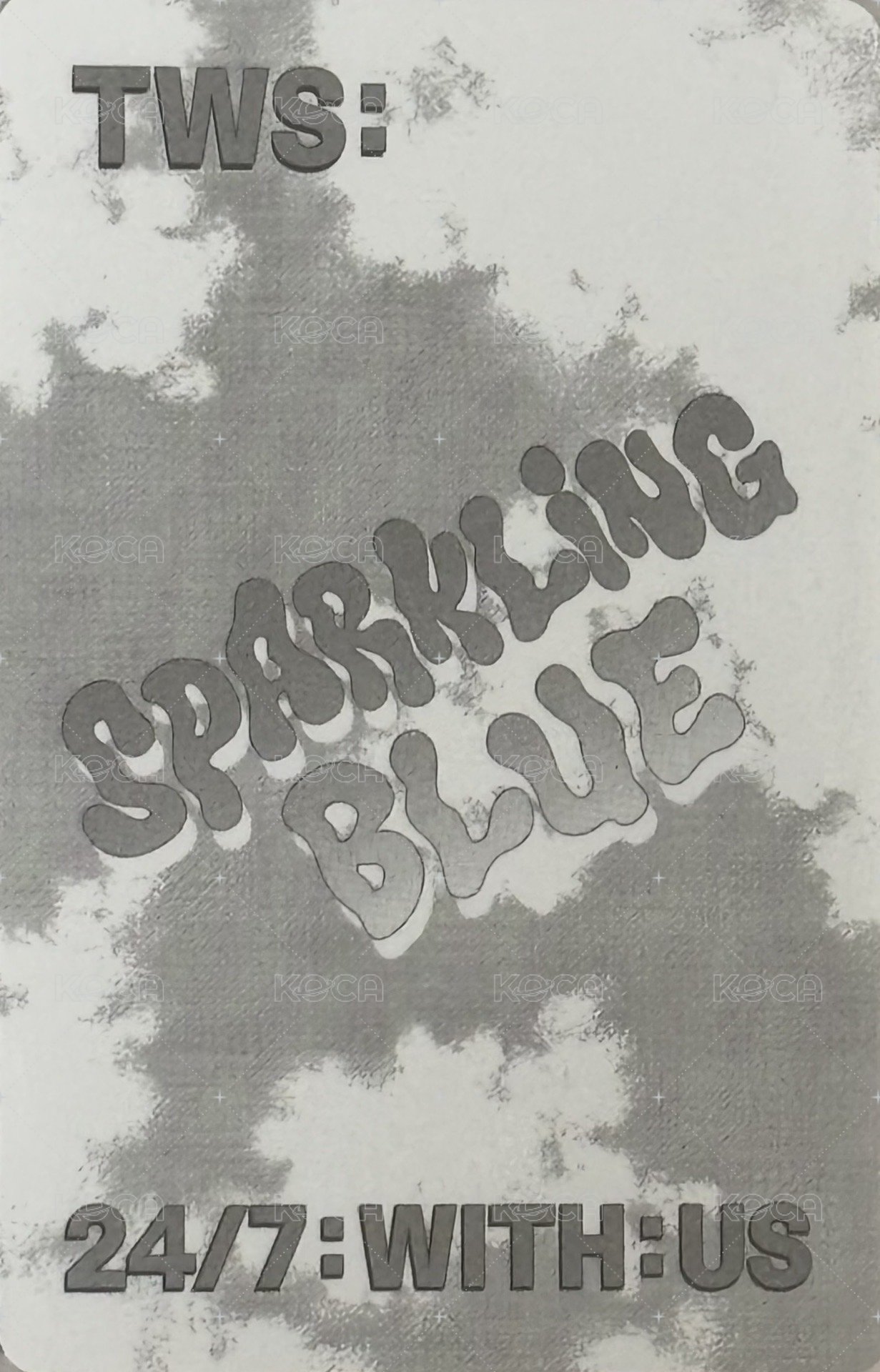 Sparkling Blue 專輯卡 電子專 背面