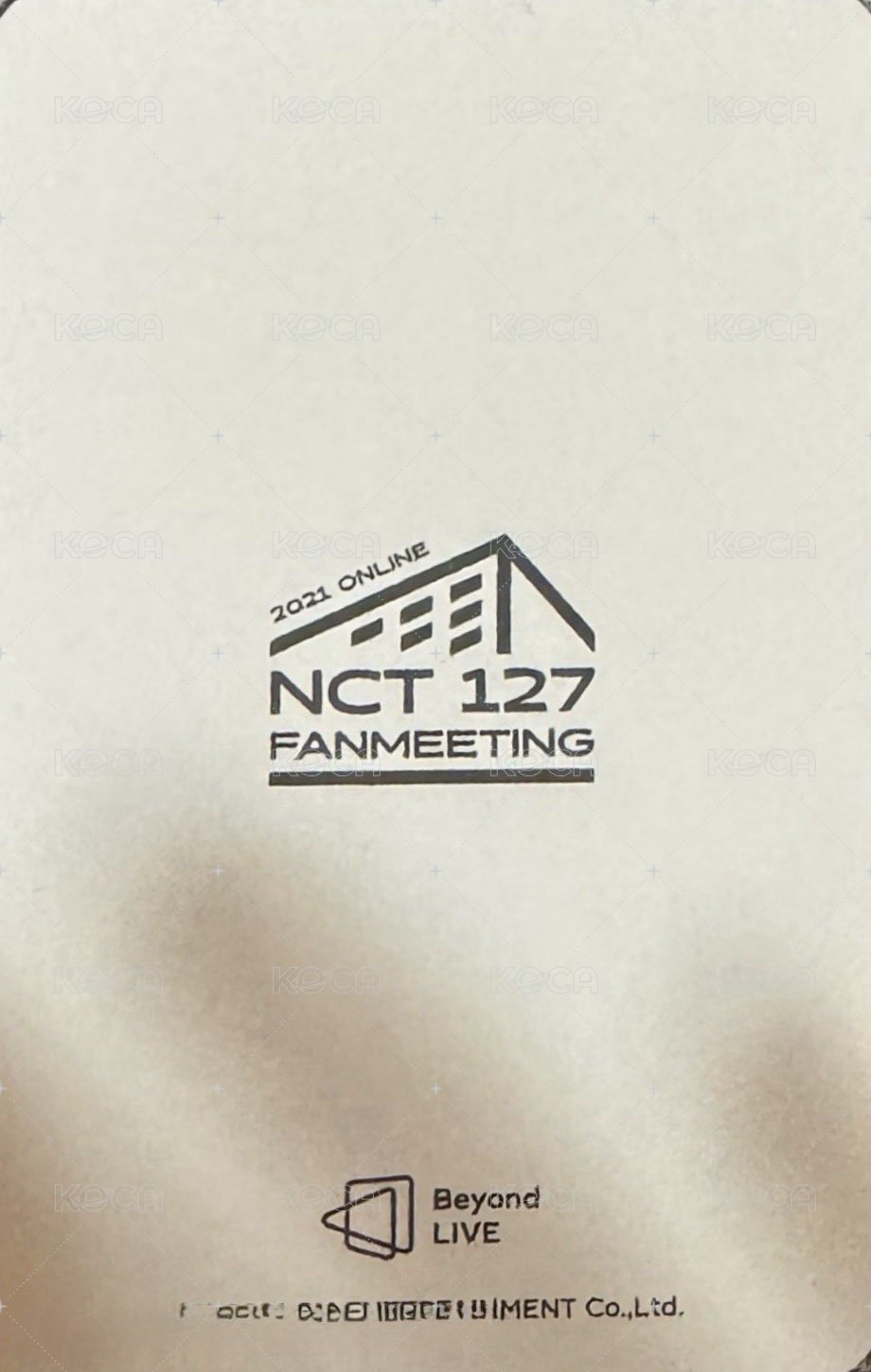 演唱會 DVD / CD 卡  背面