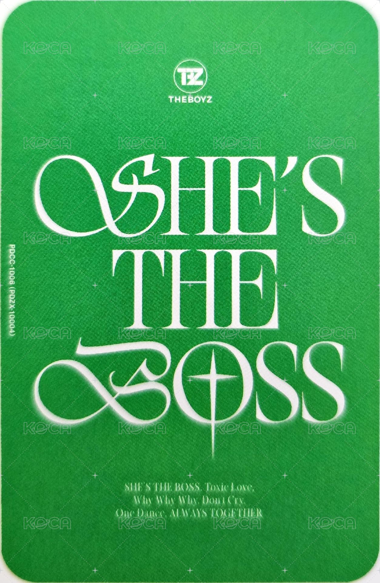 SHE'S THE BOSS 專輯卡  背面