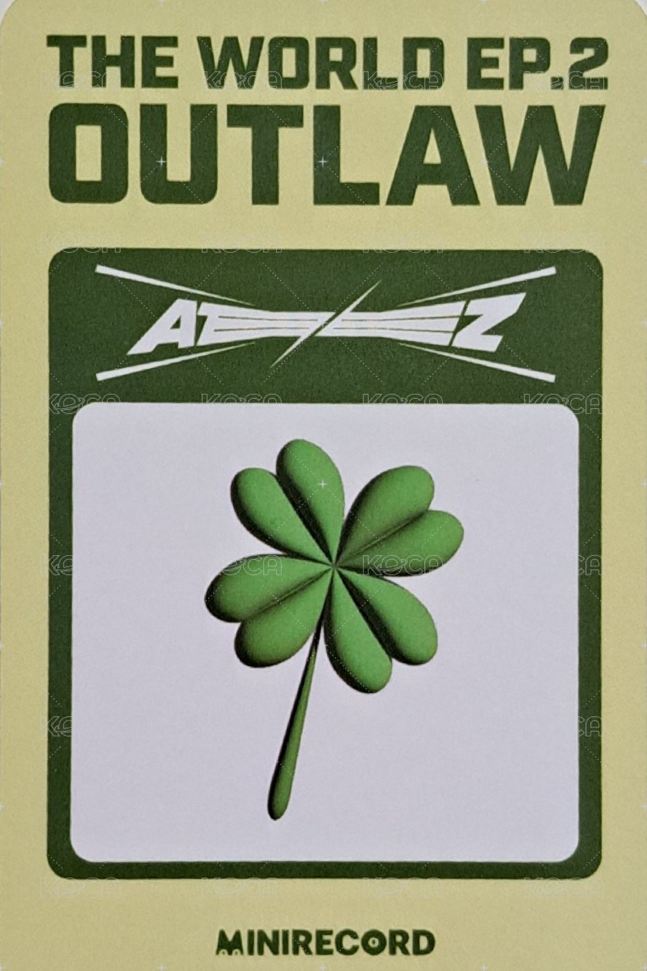 Outlaw MINIRECORD 3.0 簽售卡  背面