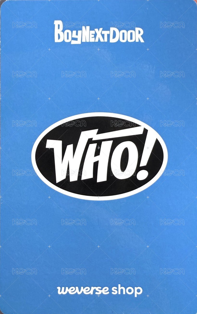 WHO! wvs 預售 特典卡  背面