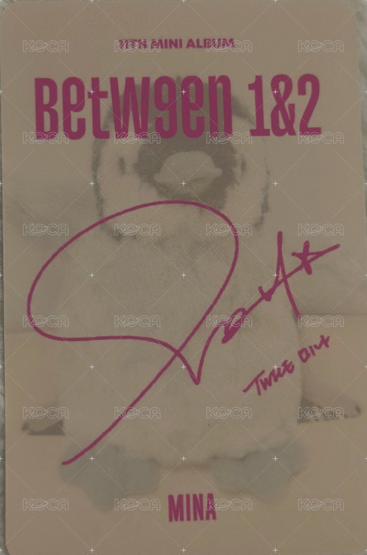 BETWEEN 1&2 專輯卡 迷11 MINA專卡 背面