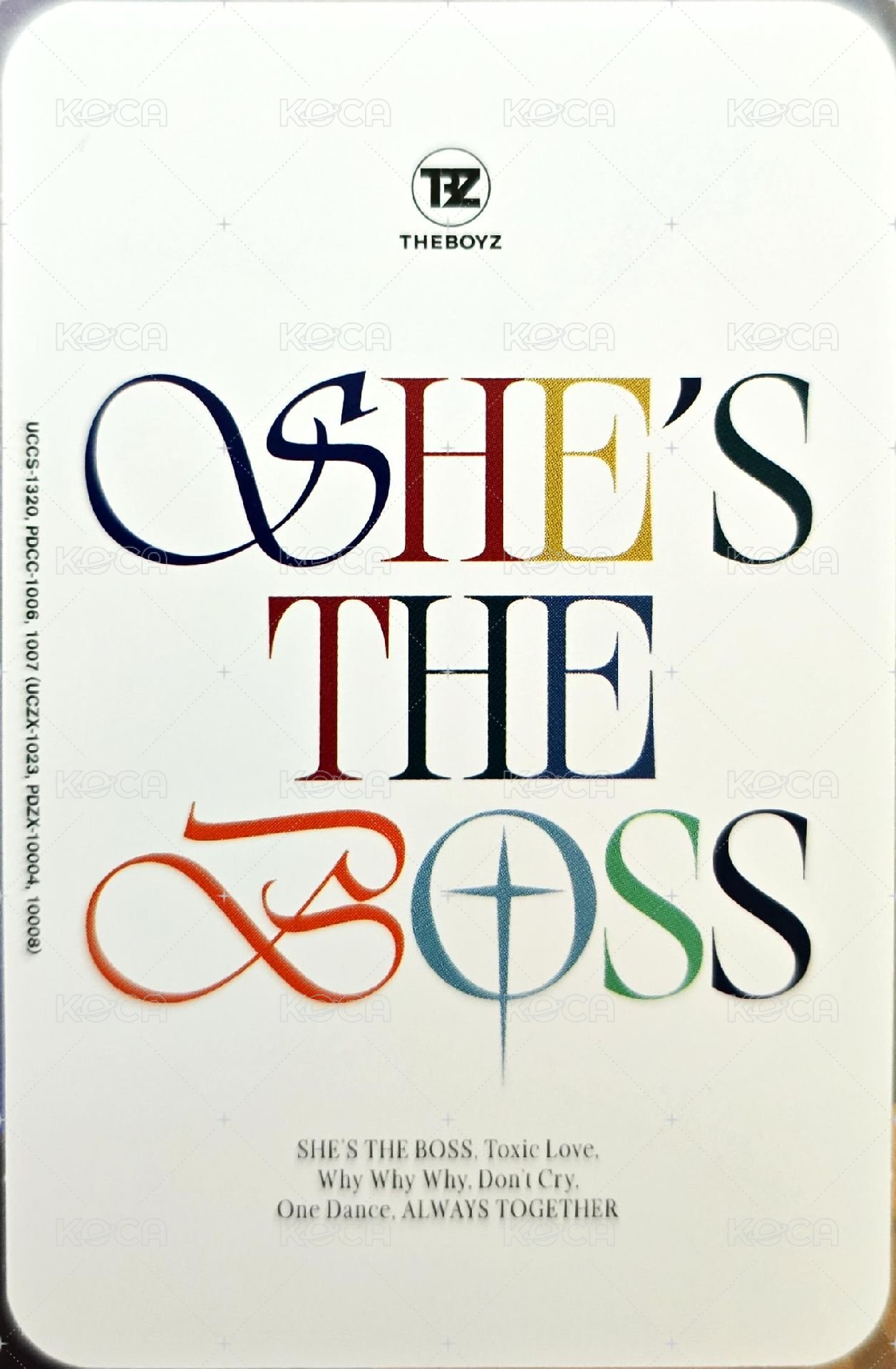 SHE'S THE BOSS 專輯卡  背面