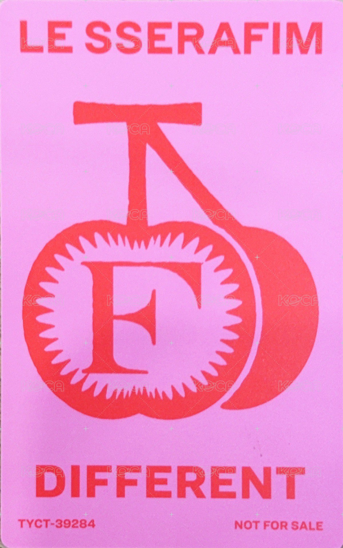 DIFFERENT 專輯卡 初回限定A雙人卡 背面