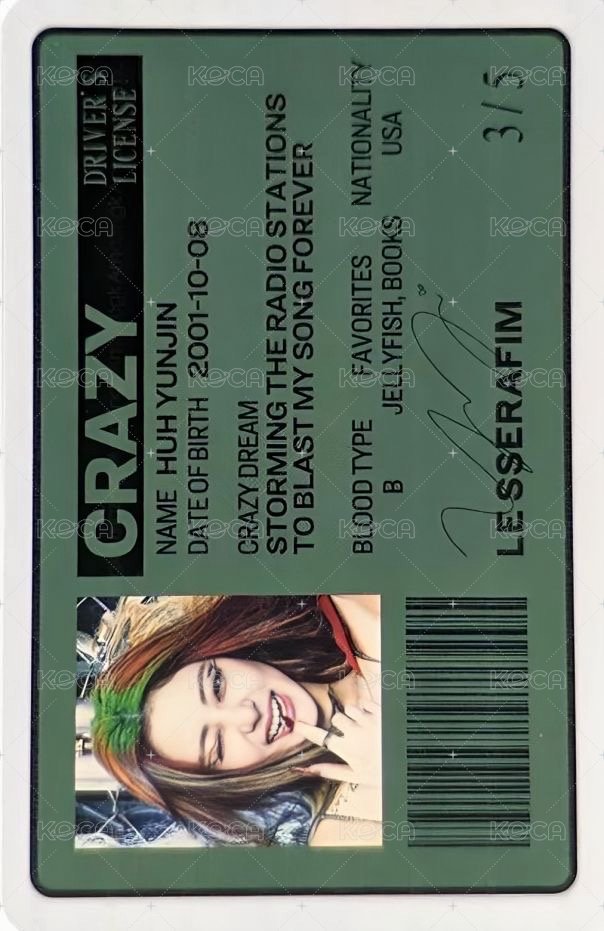 CRAZY 專輯卡 VOL.1 專卡 背面