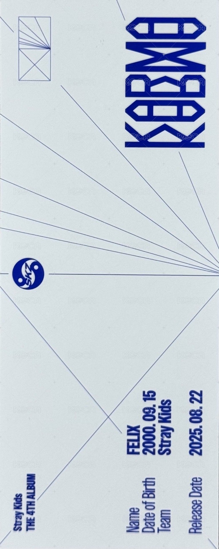 KARMA 書籤 Hooray ver. 背面