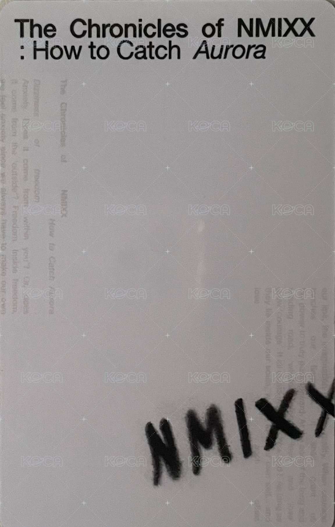 極光寫真 jyp 特典卡  背面