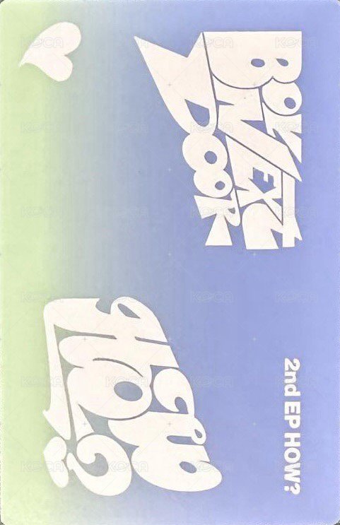 HOW? bn 特典卡  背面