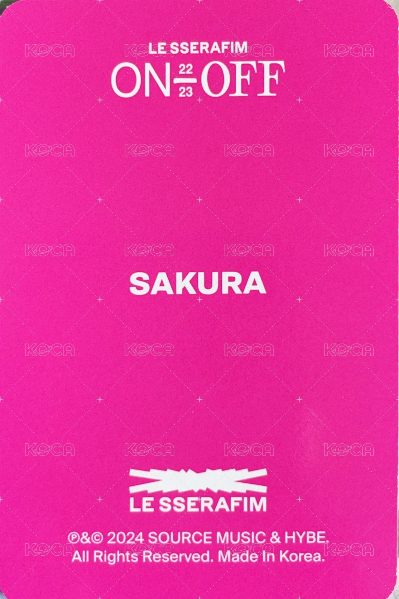 ON-OFF 22-23 周邊卡  背面