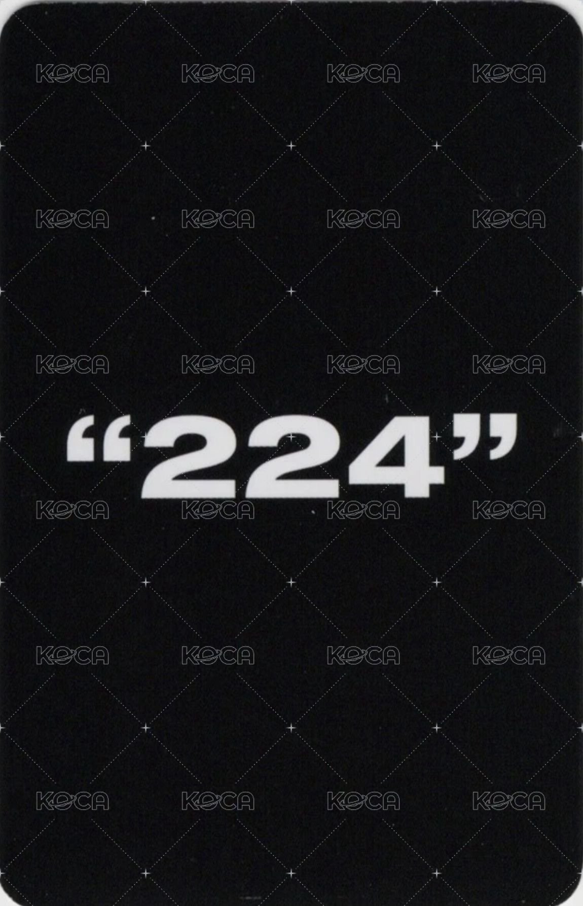 224 k4 1.0 線下 簽售卡  背面