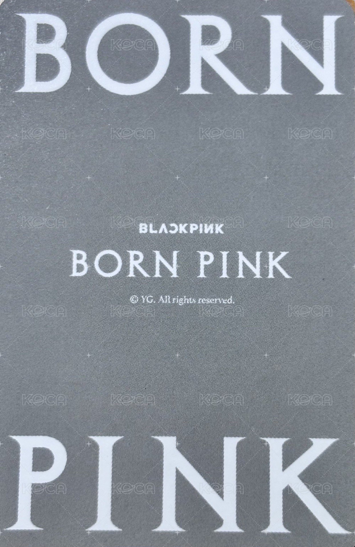 BORN PINK 周邊卡 卡套卡 背面