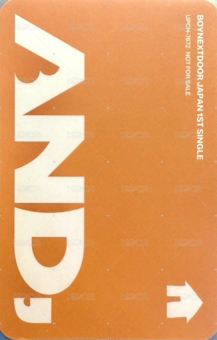 AND, 專輯卡 初回限定B盤 棒棒糖 背面