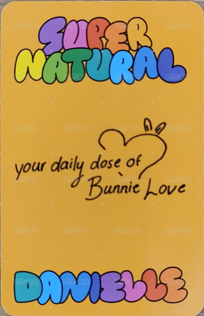 Supernatural 專輯卡 Danielle ver. 背面