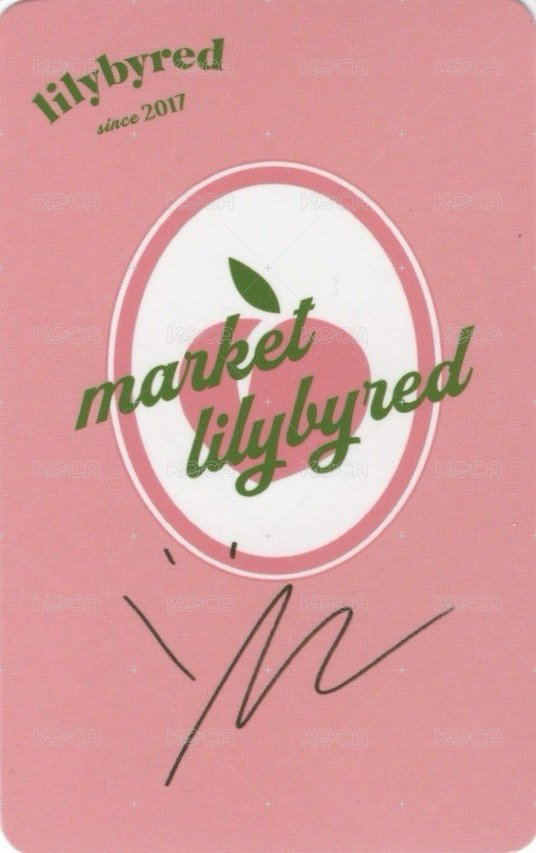 lilybyred 代言卡 日區滿額 背面