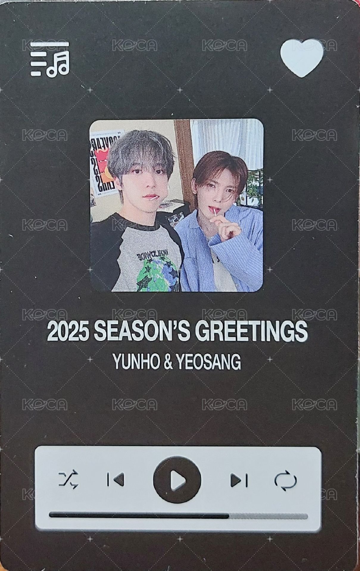 2025年曆 k4 特典卡  背面