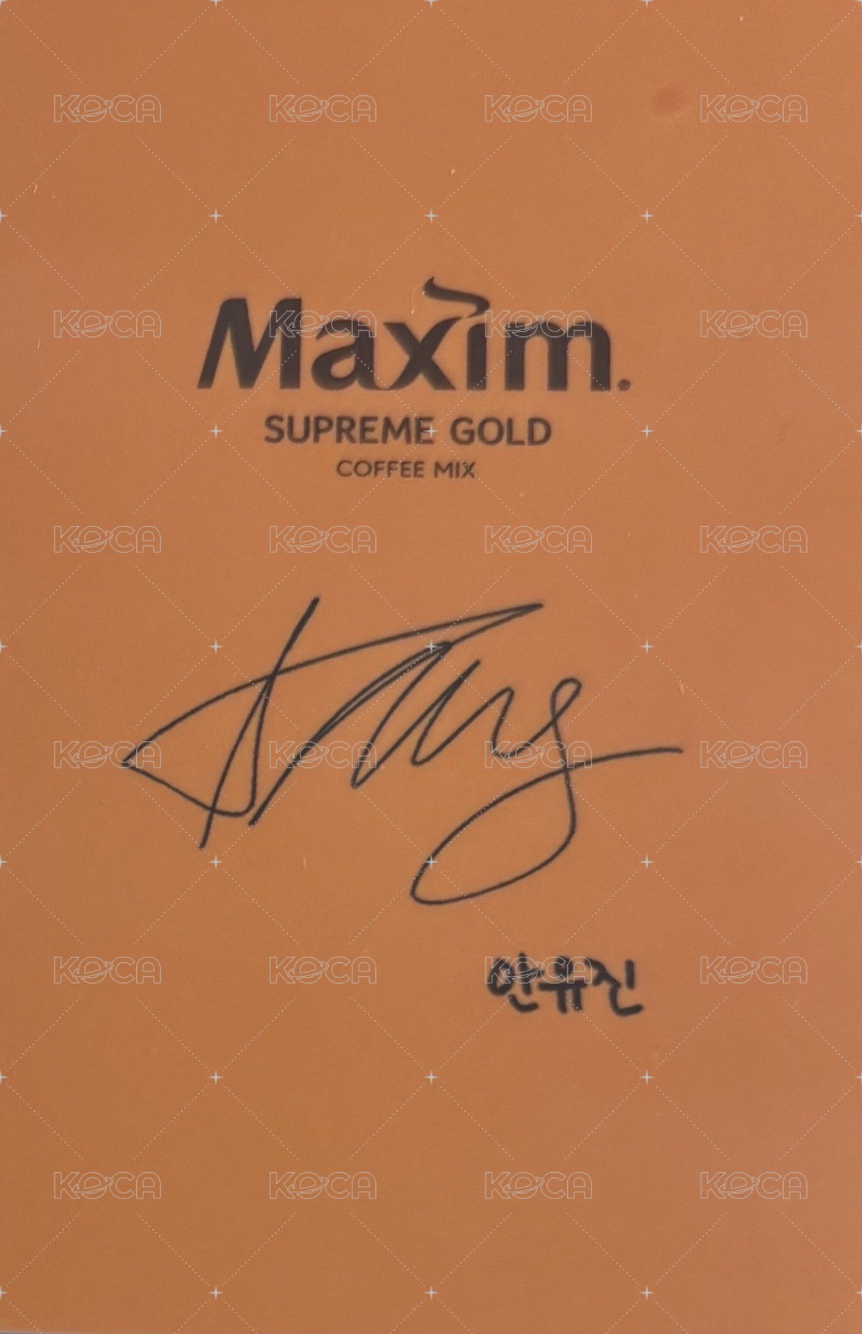 代言卡 MAXIM咖啡 背面
